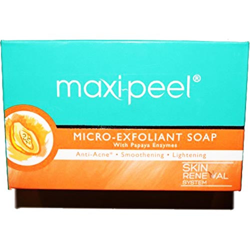 Maxi-Peel Papaya Enzyme Micro-Exfoliant Anti-Acne Soap for Skin Renewal - 125G