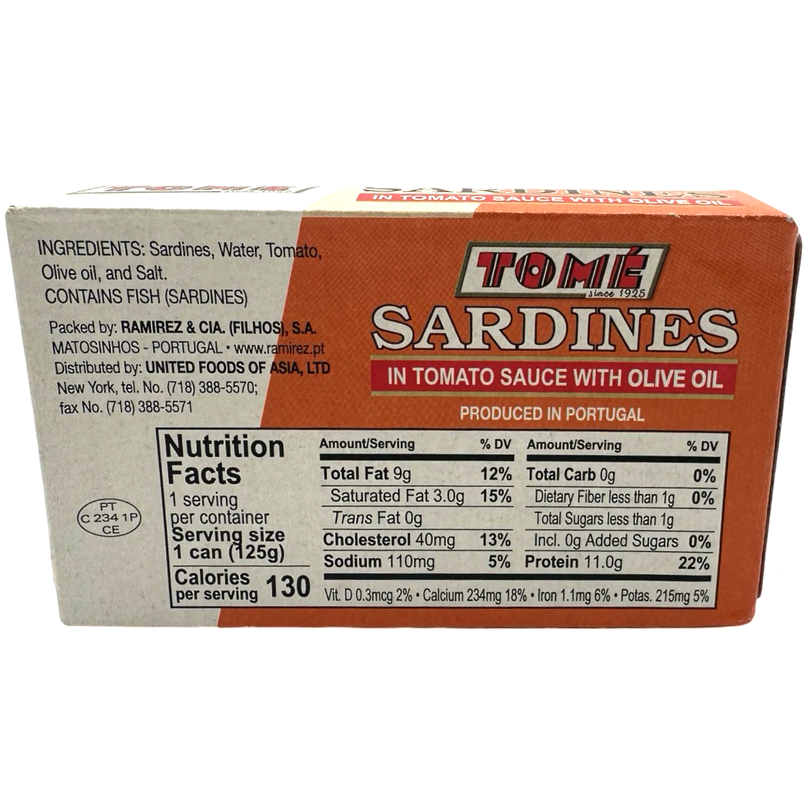 Get Your 125G Pack of Tome Premium Sardines in Olive Oil & Tomato Sauce Now