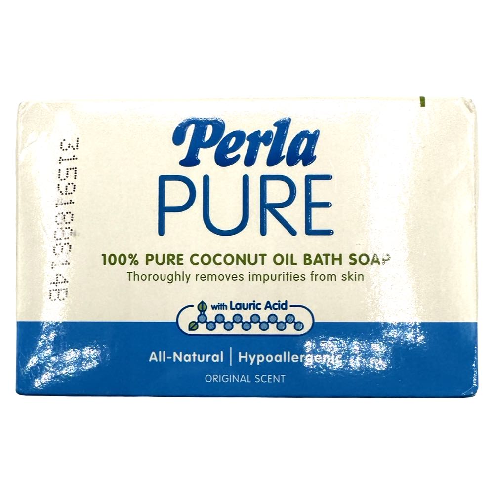 Perla Pure 100% Coconut Oil Bath Soap - Original Scent, 125 G - Great Value!
