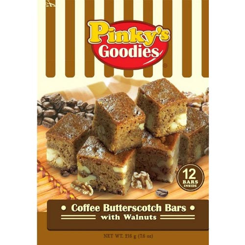 Pinky's Delightful Coffee Butterscotch Walnut Bars - 12 Pieces, 7.60 OZ