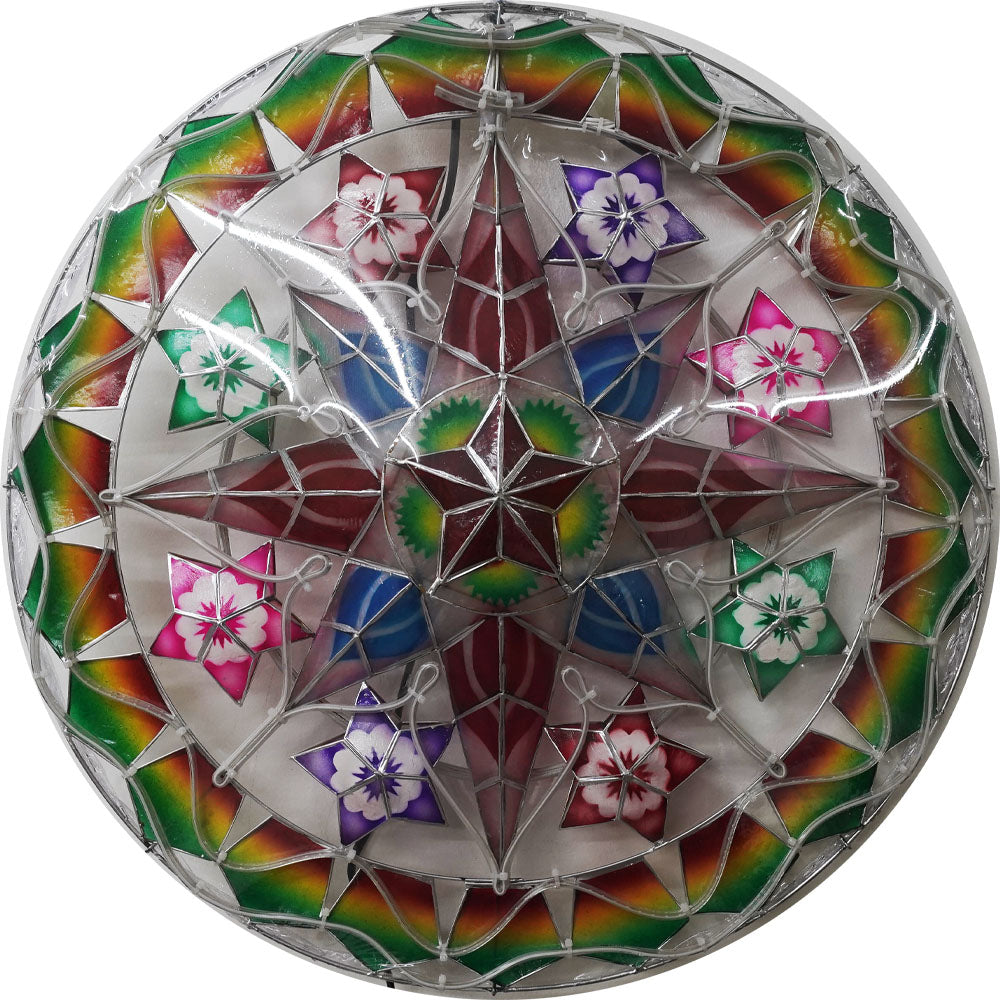Hot Sale! Philippines Handmade Christmas Capiz Parol Lantern Star in Blue, Red, Purple - 24 Inches, 2 KG, 110 V