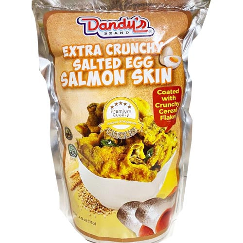 Dandy's Brand - Irresistible Salted Egg Salmon Skin with Crunchy Cereal Flakes - 113 G