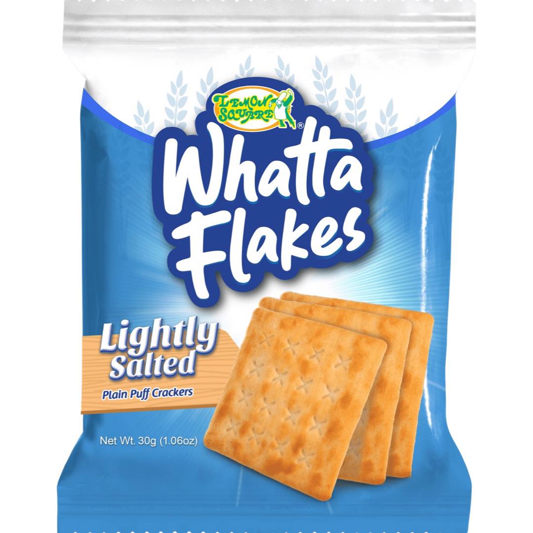 10-Pack 300G Lightly Salted Plain Puff Crackers by Lemon Square - Whatta Flakes