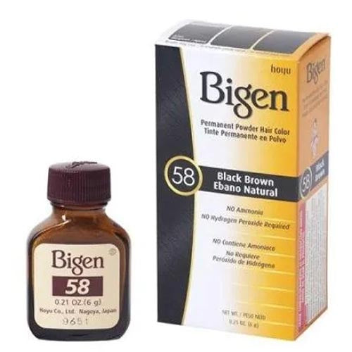 Bigen Permanent Powder Hair Color - Black Brown, Natural Look