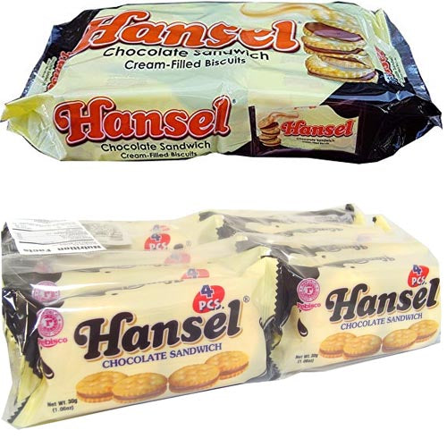 Rebisco Hansel Chocolate Sandwich Biscuits - 10 Pack
