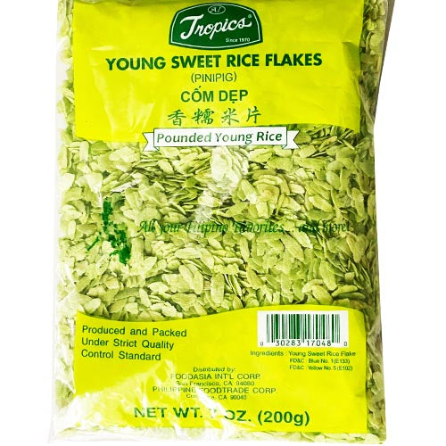 Tropics Green Pounded Young Sweet Rice (Pinipig) - 200 G