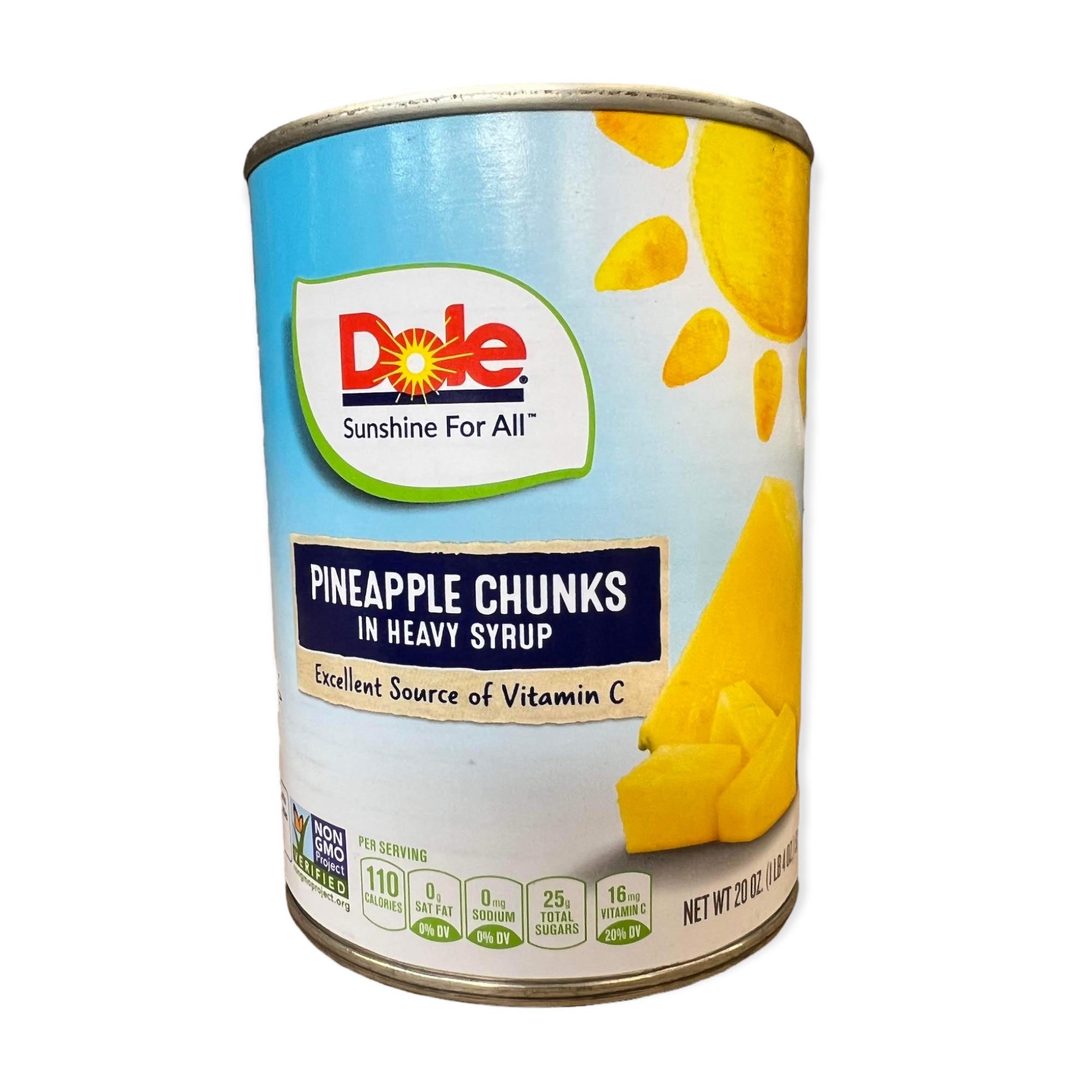Dole's Tasty Syrup - Soaked Pineapple Chunks, Ideal for Snack and Dessert