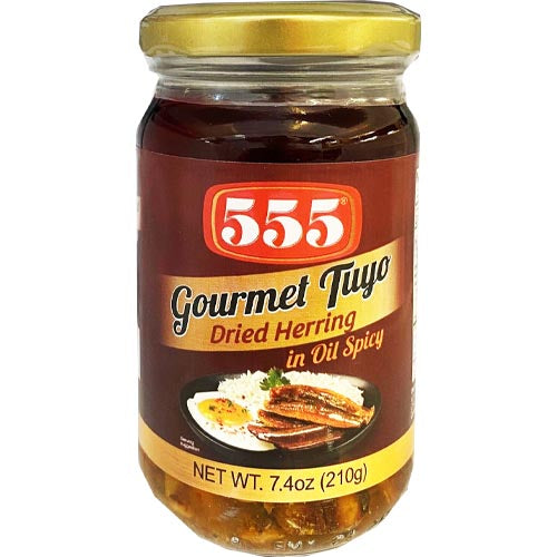 555 Gourmet Spicy Dried Herring in Oil - 210 G