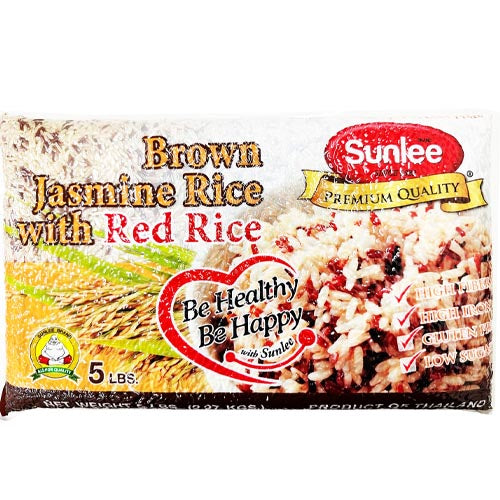 Sunlee Brand - 5 LBS Brown Jasmine & Red Rice - Special Offer