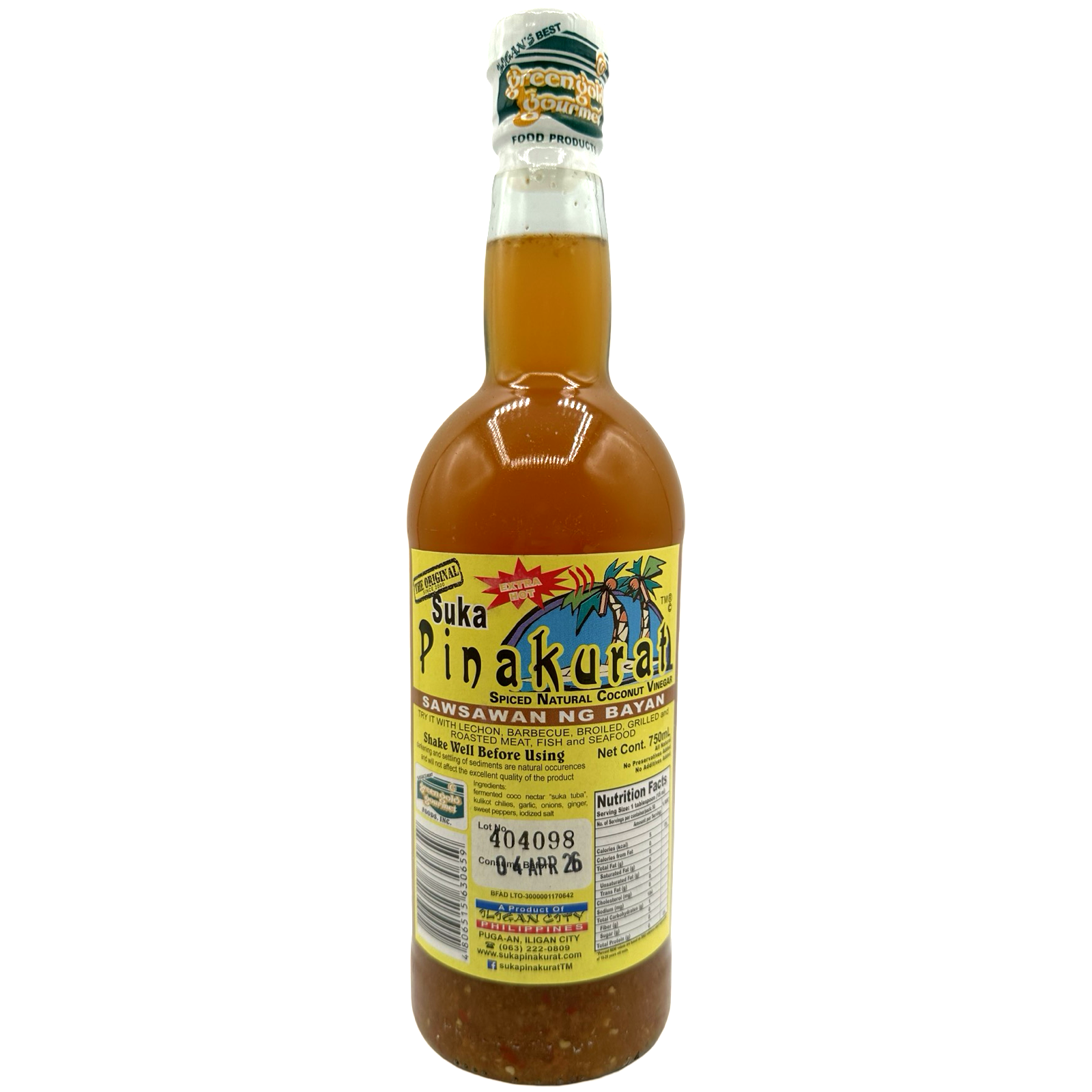 Get Your 240g Bottle of Suka Pinakurat - Tasty Spiced Natural Coconut Vinegar Now