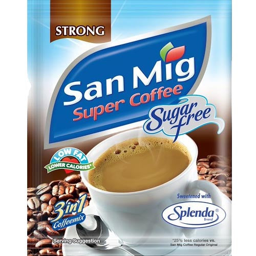 San Mig Sugar-Free 3-in-1 Super Strong Coffee Mix
