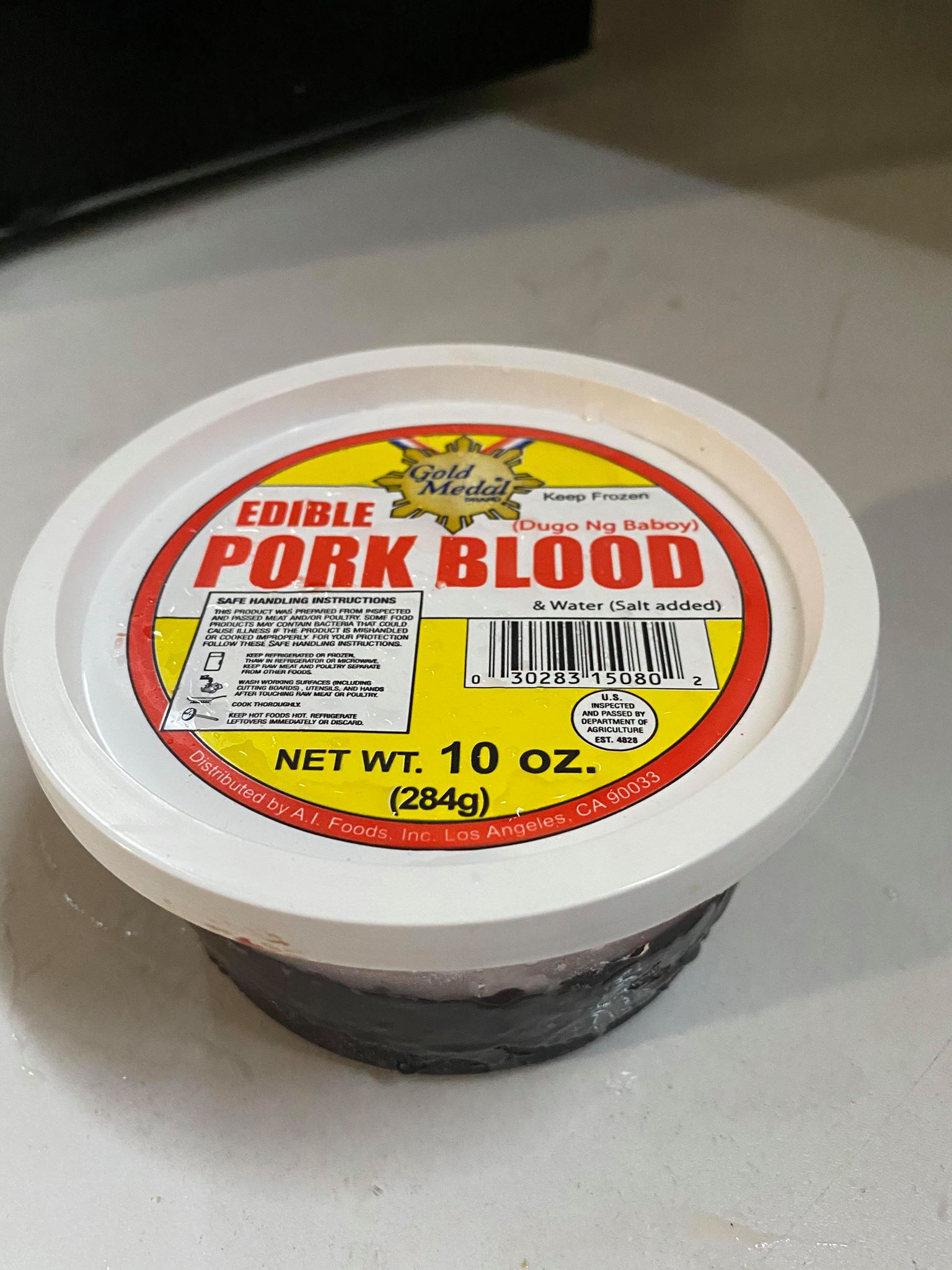 Gold Medal Premium Edible Pork Blood - 10 OZ for Filipino Delights