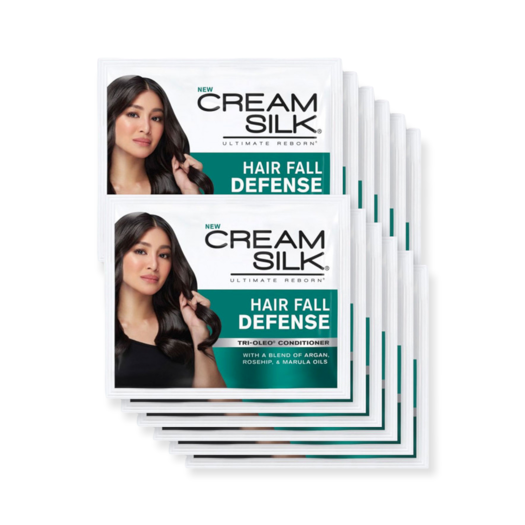 Cream Silk Hair Fall Defense Conditioner - 12 Sachets x 11 ML (GREEN) - Enjoy 98% Less Hair Fall