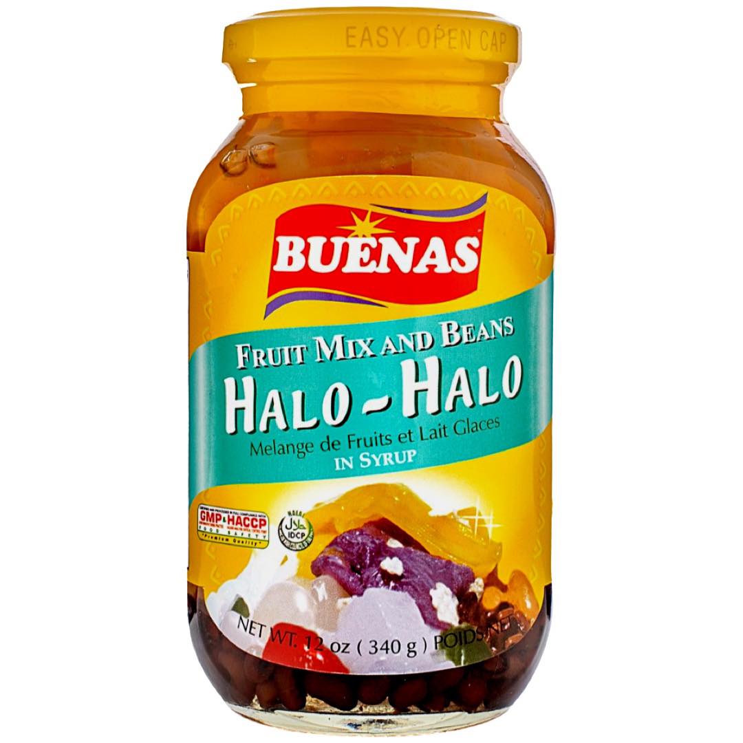 Buenas 12 OZ Halo - Halo: Delicious Fruit Mix and Beans in Syrup