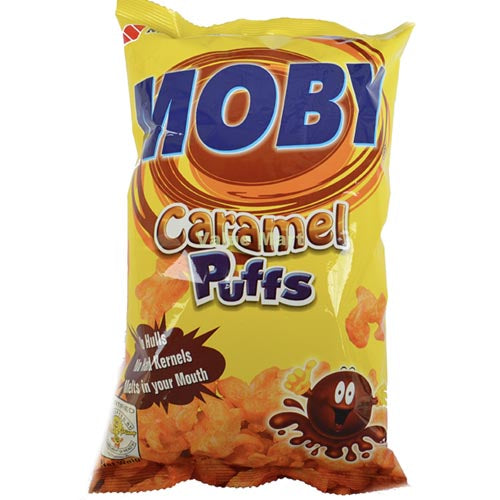 Delicious Nutri Snack - Moby Caramel Puffs 90 G - Perfect Anytime Treat