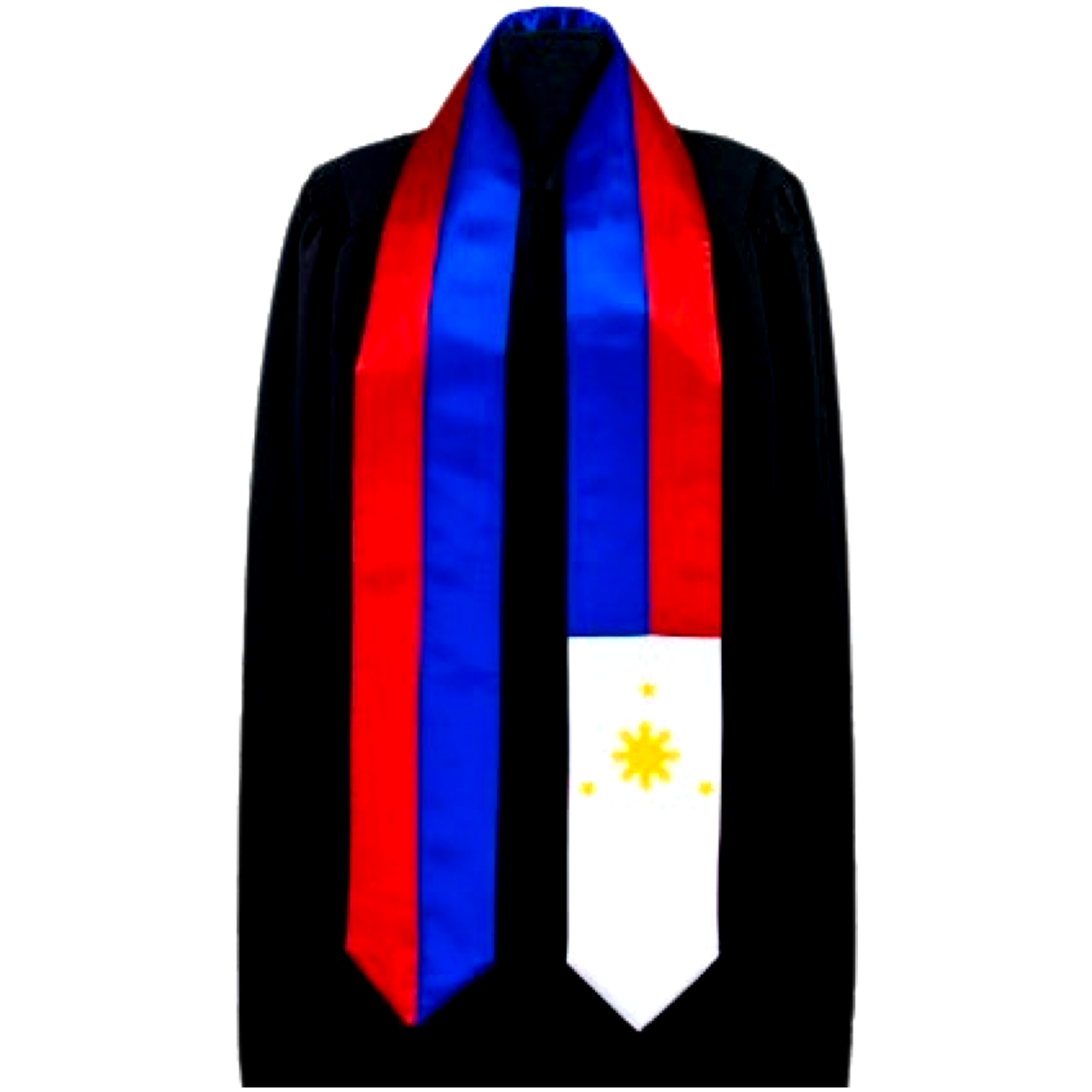 Special Offer! 100% Satin Polyester Philippine Flag Color Graduation Sashes, 13 x 180 CM