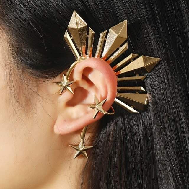 Hot! 50G Gold-plated Philippine Sun Star Ear Cuff Jewelry