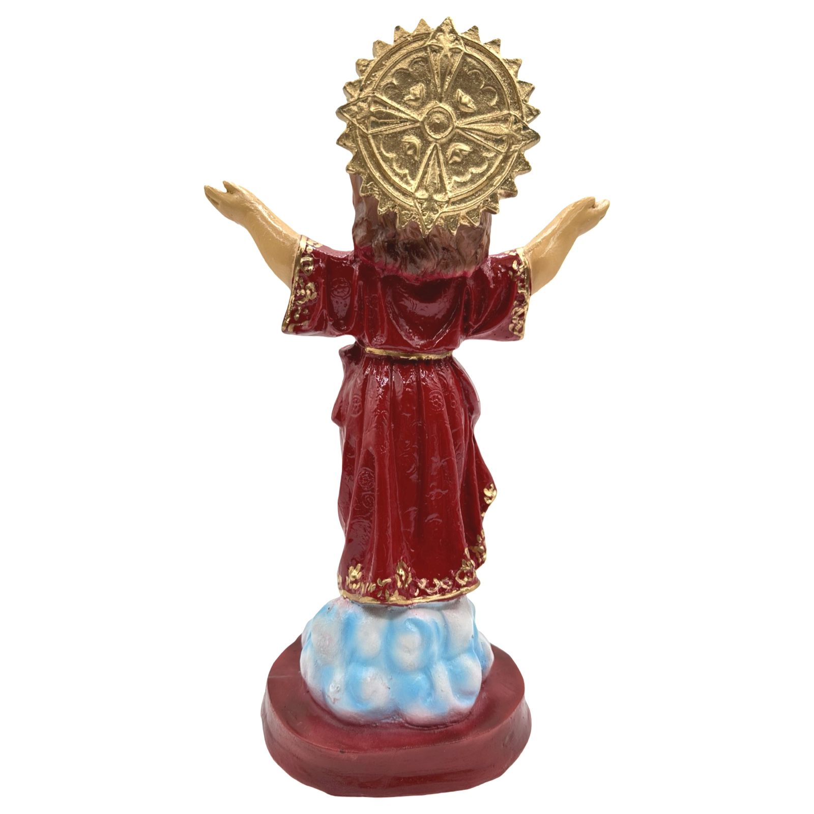 12x7.5 Inches Red Sto. Niño Religious Figurine - Exquisite Philippine Handicraft