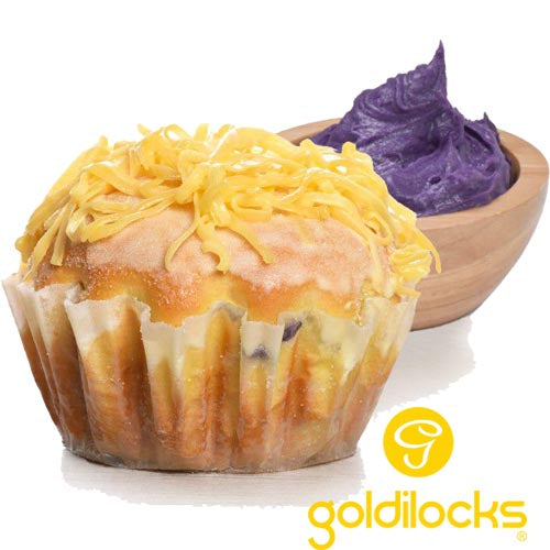 Delicious Goldilocks Ensaymada Pastries with UBE Filling - 3.09 OZ Each