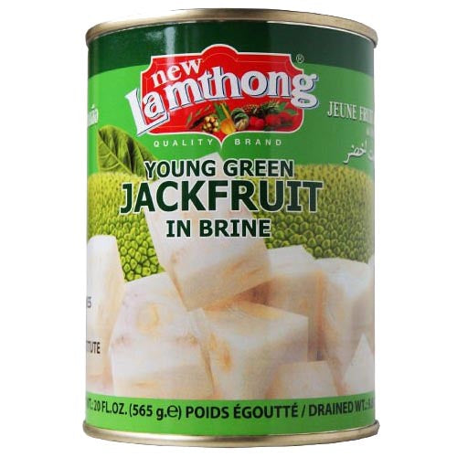 Lamthong 20 OZ Canned Young Green Jackfruit in Brine - Ideal for Ginataang Langka