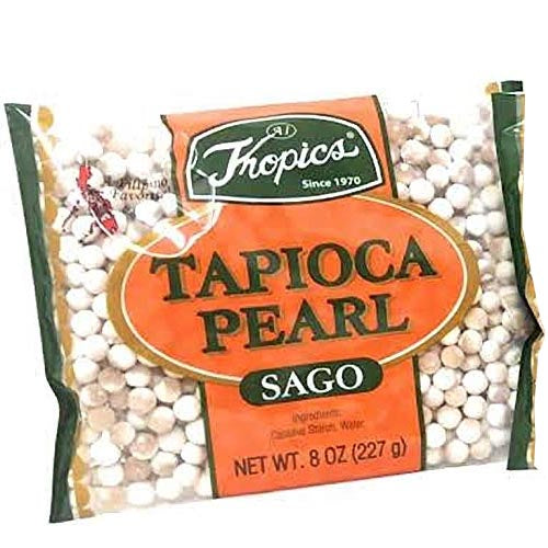 8 OZ Tropics Tapioca Pearl Sago Packaged in Plastic Bag