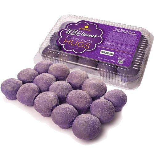 Special Offer! Goldilocks UBE Ensaymada Hugs - 15 Pieces (13.75 OZ) of Delicious Baked Goods