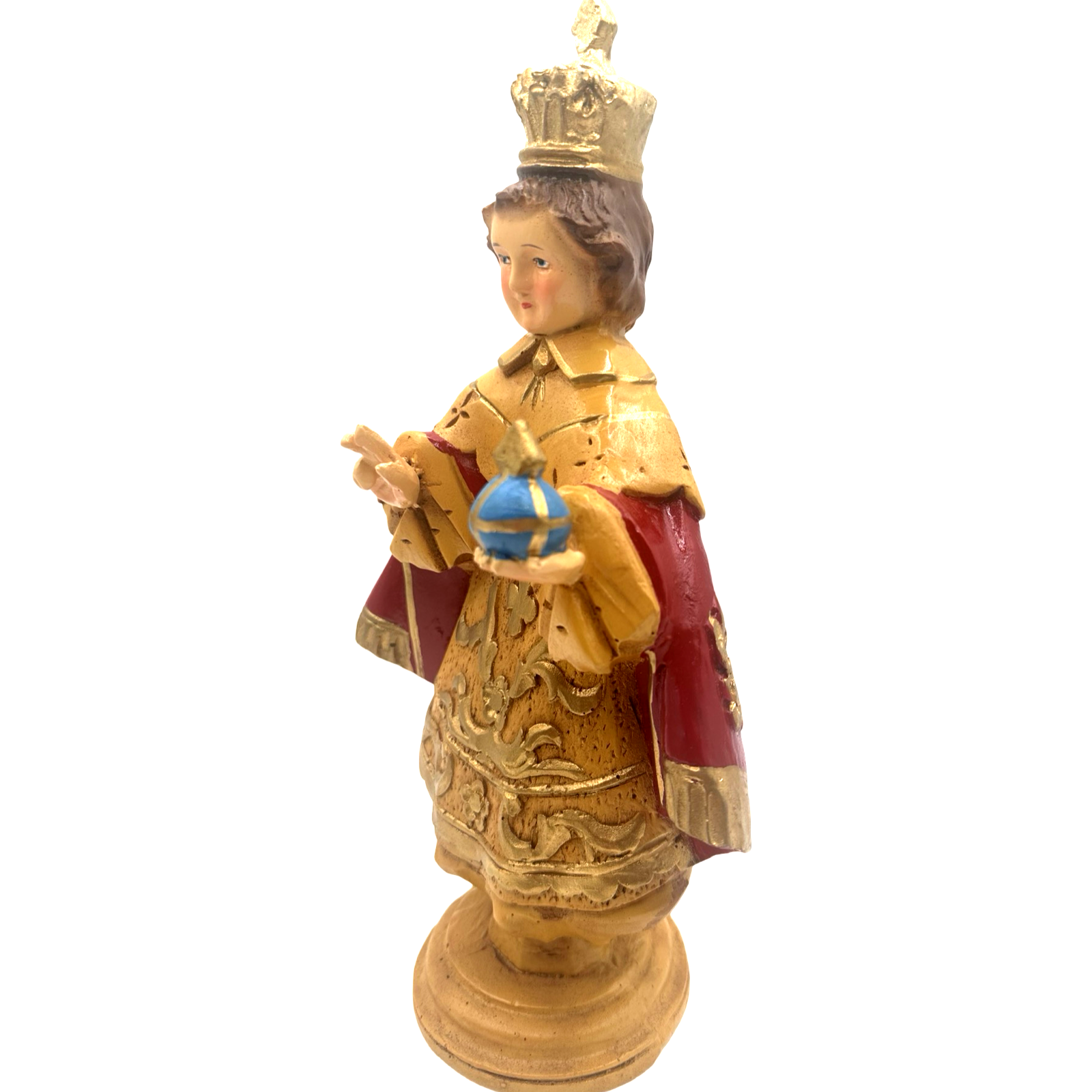 Limited Offer! 10.5x6 inches Red Sto. Niño Praga 6 Religious Statue - Authentic Philippine Handicraft
