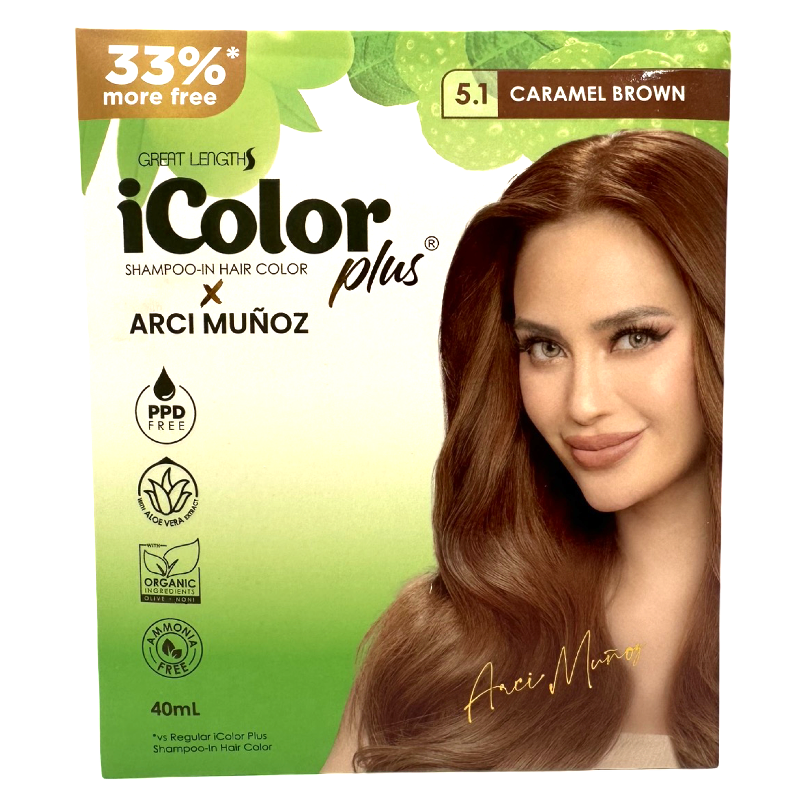 iColor Plus 40 ML Caramel Brown Shampoo-In Hair Color