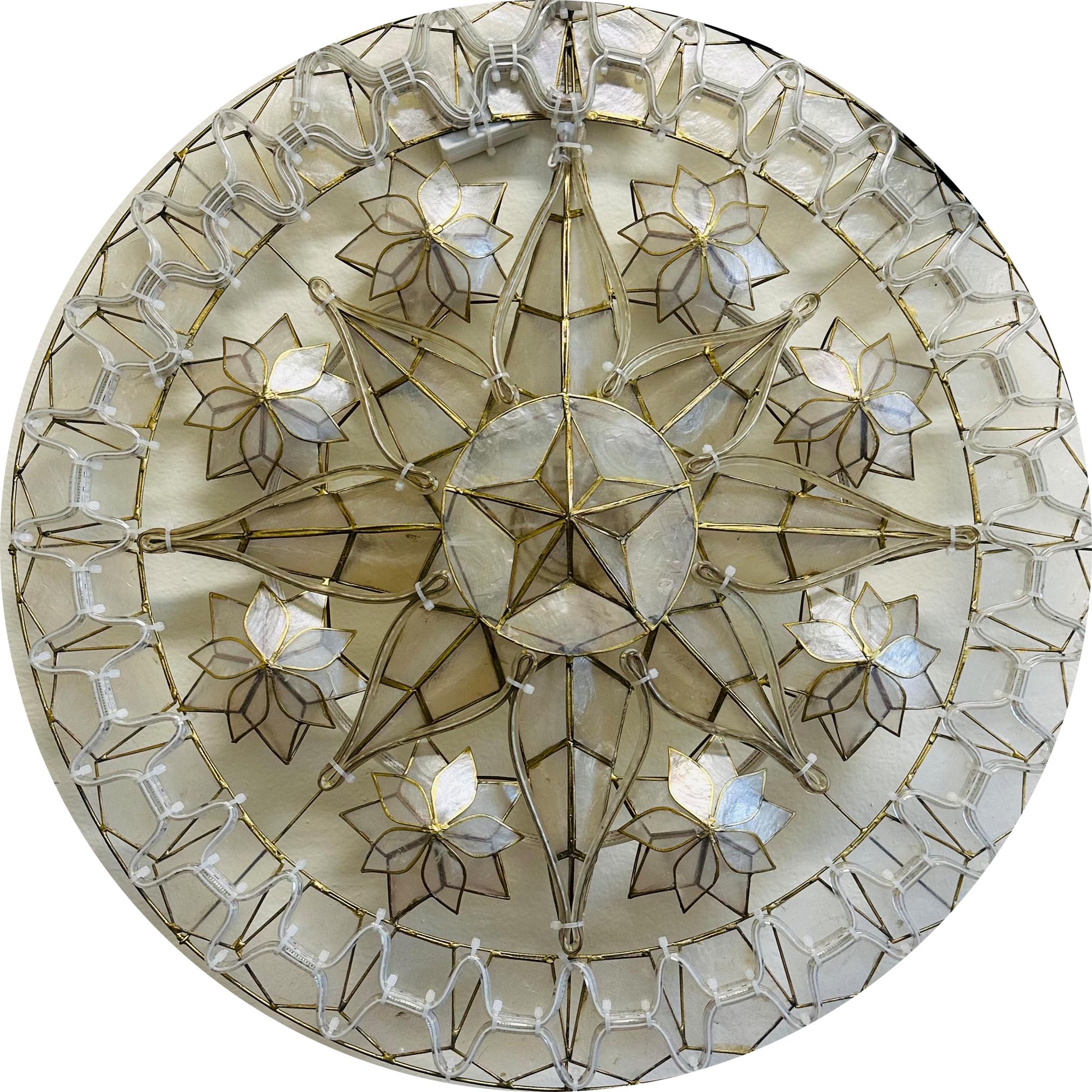 Get Your White LED Philippines Christmas Capiz Parol Lantern Star (24 Inches, 2 KG, 110V) Now!
