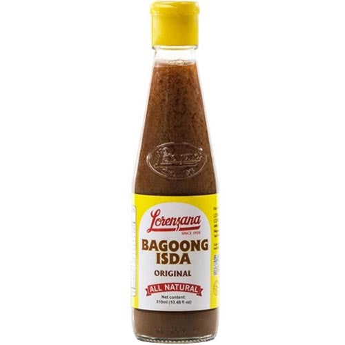All Natural Lorenzana Original Bagoong Isda - Fermented Mackerel Fish Condiment, 310 ML