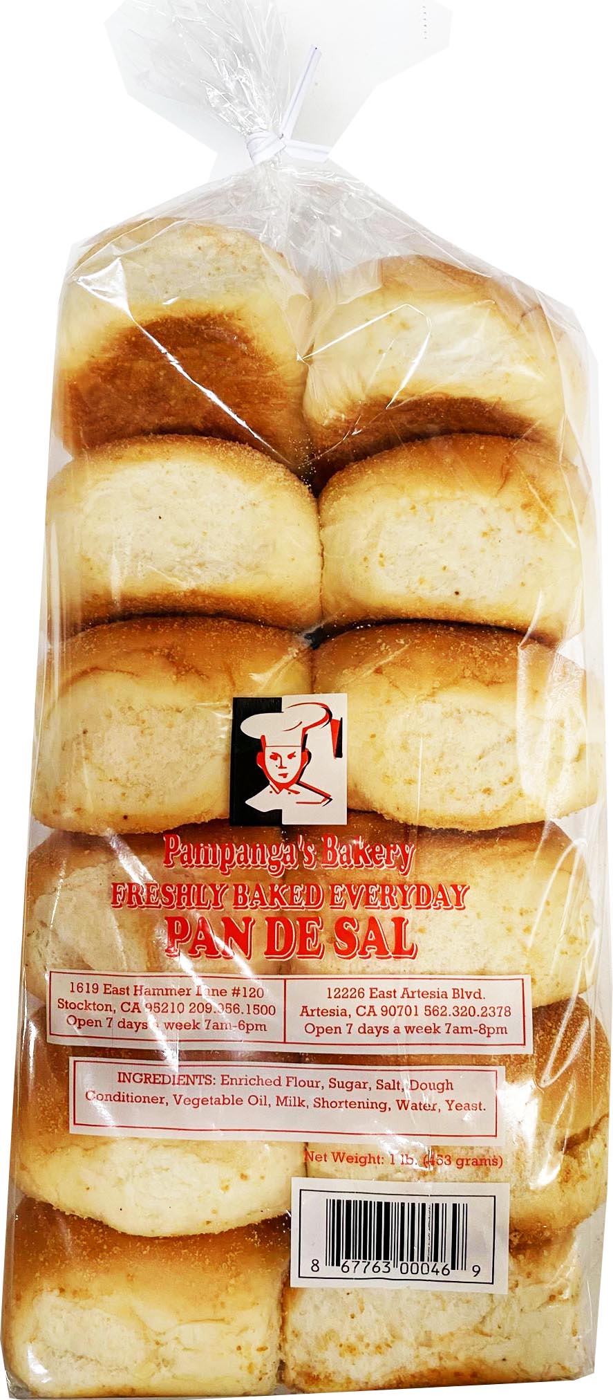 Get 12-Piece Pack of Pampanga's Bakery Pandesal - Classic Filipino Breakfast Bread
