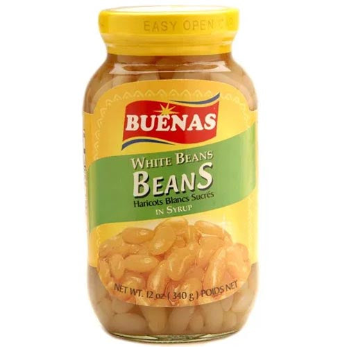 Buenas Premium White Beans in Syrup - 12 OZ Jar