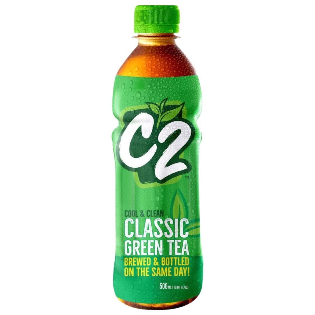 C2 Cool & Clean Instant Lemon - Flavored Classic Green Tea, 500 ML Bottle