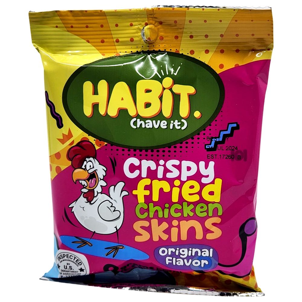 Get 2 OZ of Delicious Original Flavor Crispy Fried Chicken Skins by Habit (Have It)