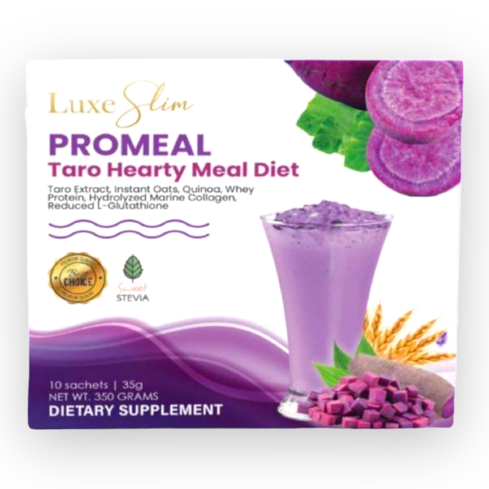 Luxe Slim PROMEAL Taro Diet Meal - 10 Pack, 35g Each