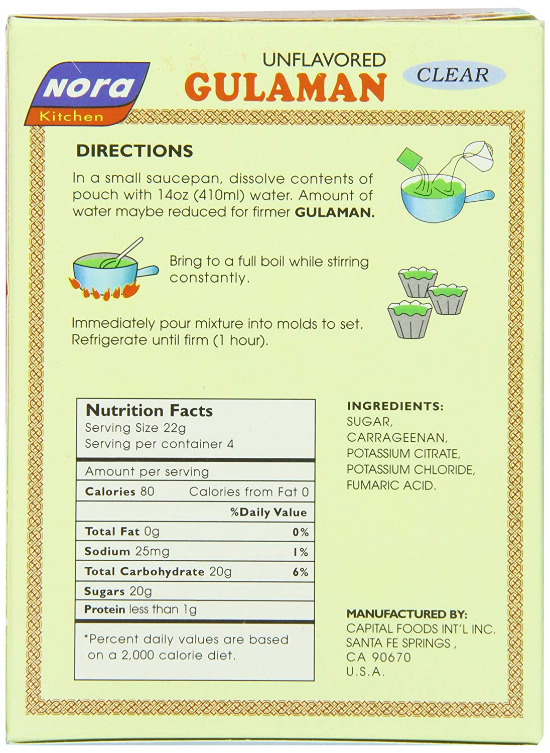 Nora Clear Gulaman - 90 G: Quick & Easy Jello Mix