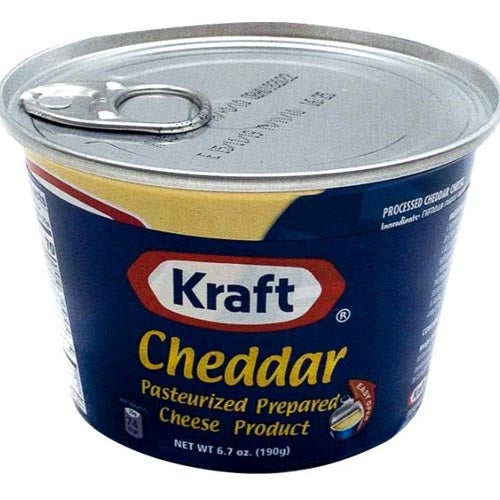 Kraft Cheddar Pasteurized Cheese in Easy - Open 190G Can: A Tasty Treat