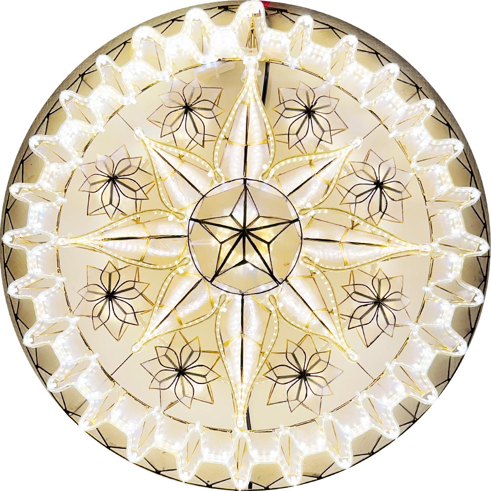 Get Your White LED Philippines Christmas Capiz Parol Lantern Star (24 Inches, 2 KG, 110V) Now!
