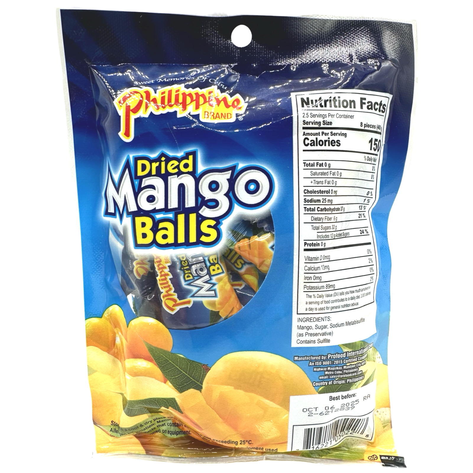 Get Tasty Philippine Brand 3.5 OZ Dried Mango Tamarind Balls - Naturally Delicious