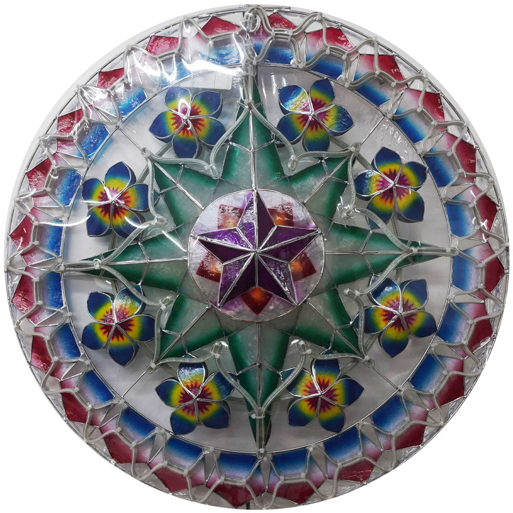 Hot! Philippines Handmade Christmas Capiz Parol Lantern Star - Green/Blue/Red, 24 Inches, 2 KG, 110 V