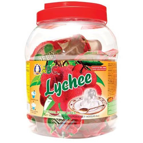 1400G ABC Coconut Jelly with Lychee in Plastic Jar - A Delicious Sweet Treat