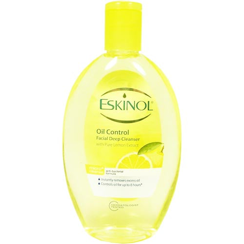 Eskinol Facial Deep Cleanser - Oil Control with Pure Lemon Extract - Anti-Bacterial Micro Cleanse