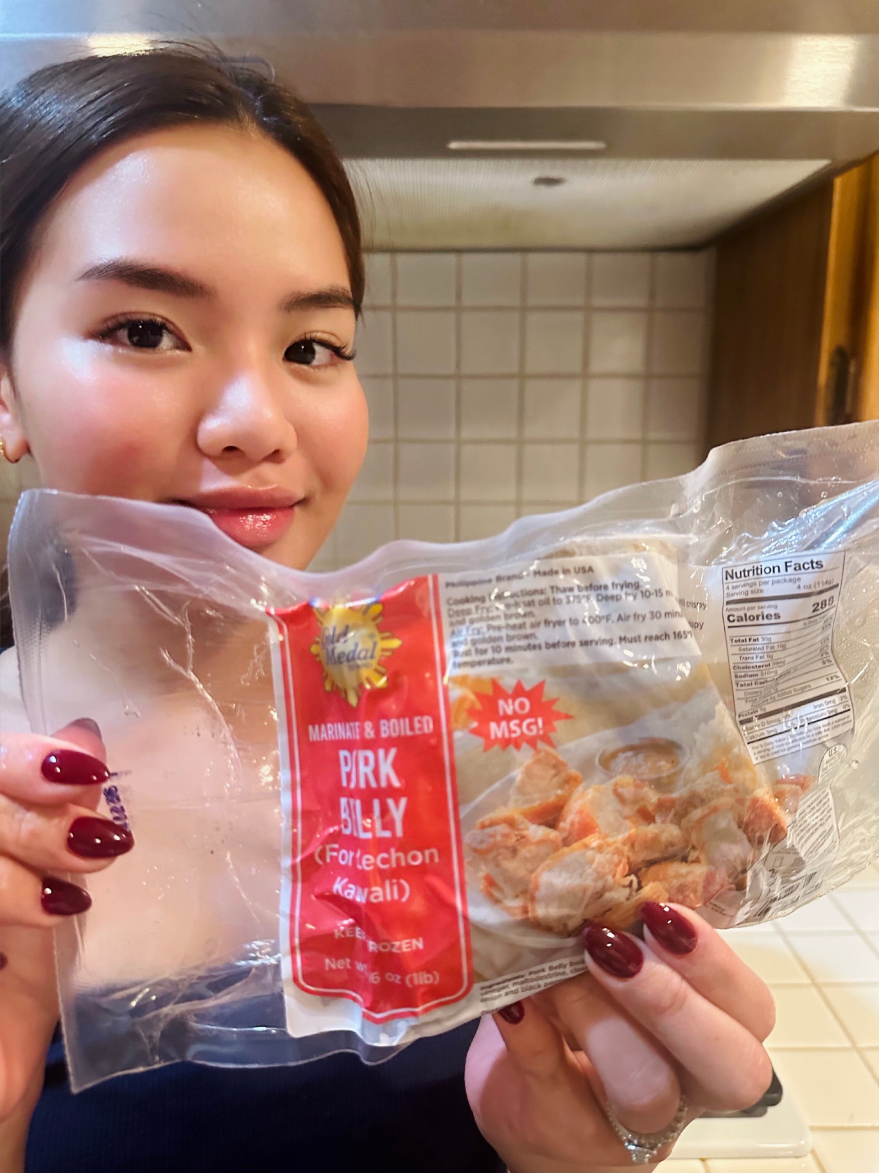 Gold Medal Marinated Pork Belly (For Lechon Kawali) - 16 OZ, Ready To Fry