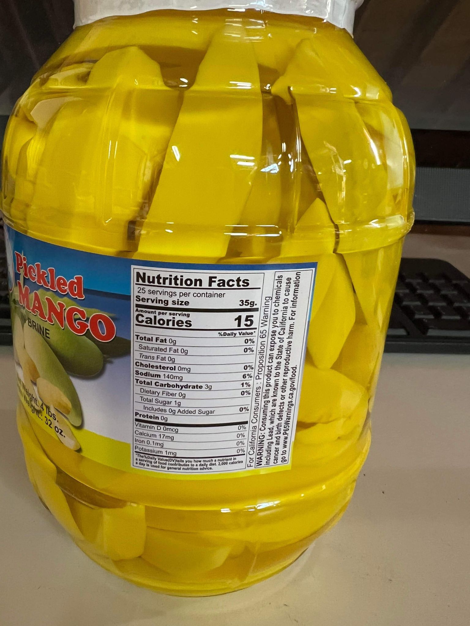 TL 32 OZ (4 LBS) Brine - Preserved Pickled Mangoes