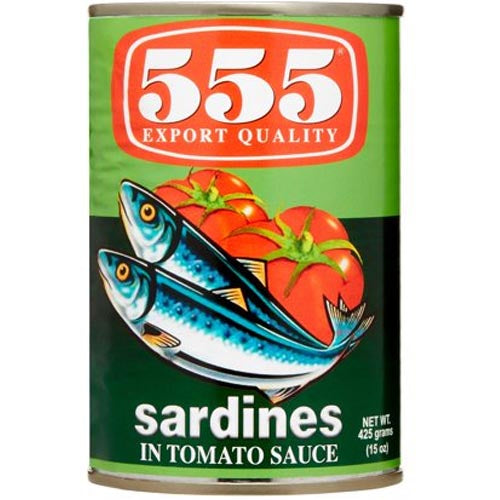 Delicious 555 Sardines Packed in Nutritious Tomato Sauce, 155 G