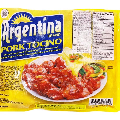 Argentina Brand - 12 OZ Sliced Cured Pork Tocino - Exclusive Offer