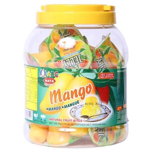 ABC 1000G Mango Coconut Jelly in Plastic Jar - Great Treat!