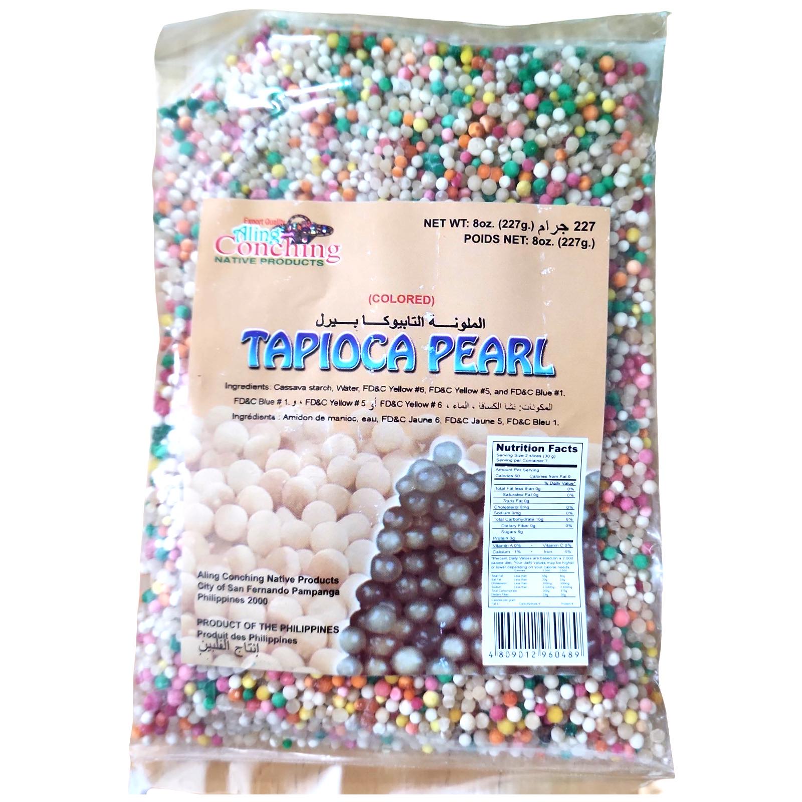 Aling Conching Small-Sized Colored Tapioca Pearls - 8 OZ