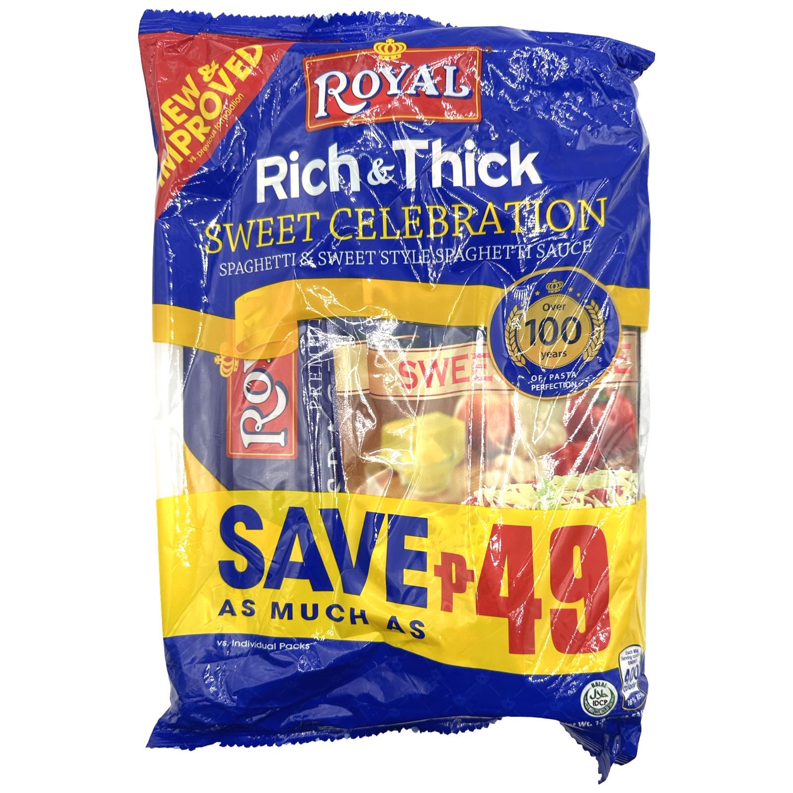 Royal Sweet Celebration: 3.53 LBS Rich & Thick Spaghetti with Sweet Style Sauce - Ideal for Festive Meals