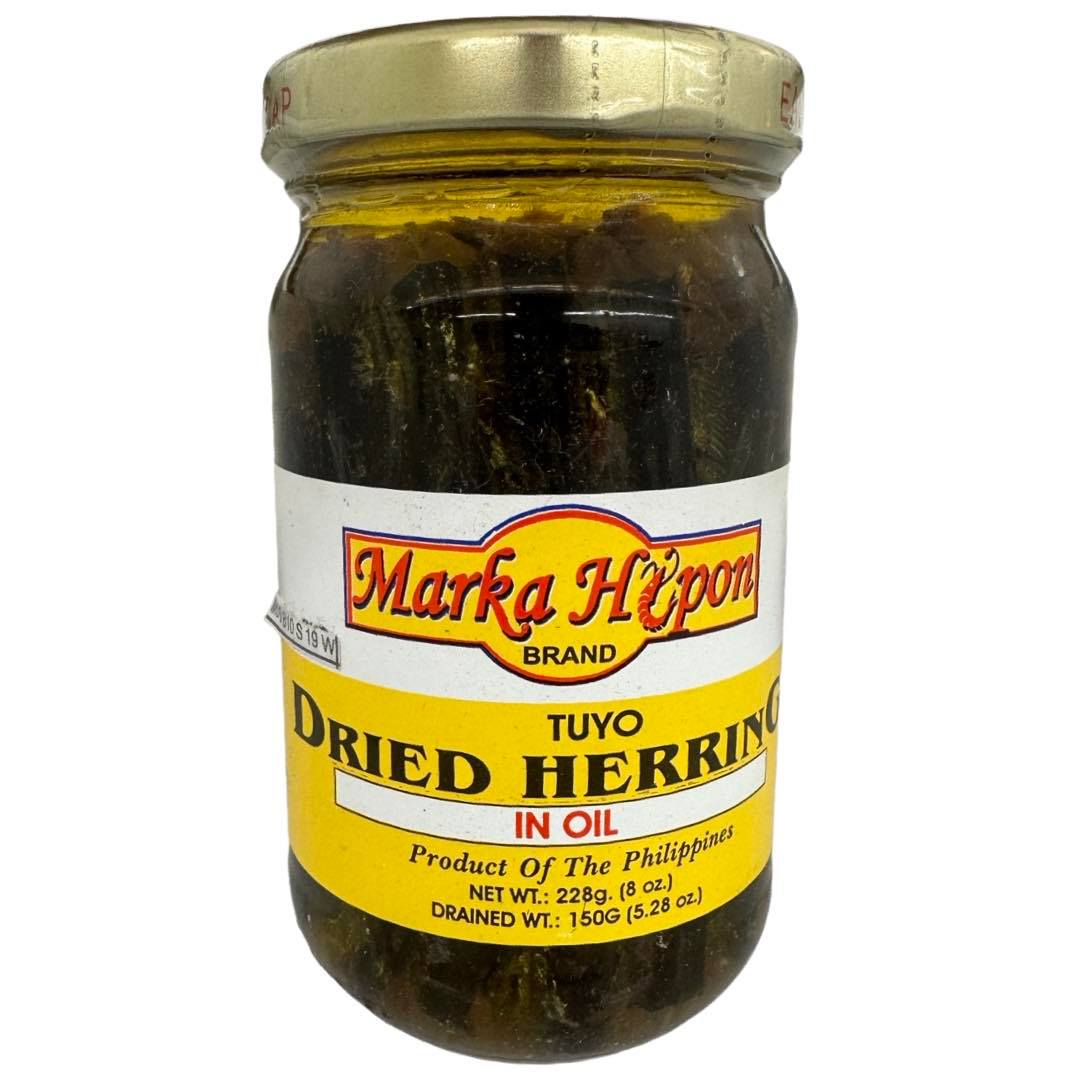 Marka Hipon Brand: Premium 8 OZ Dried Herring in Oil - Tuyo, Ideal for Seafood Lovers